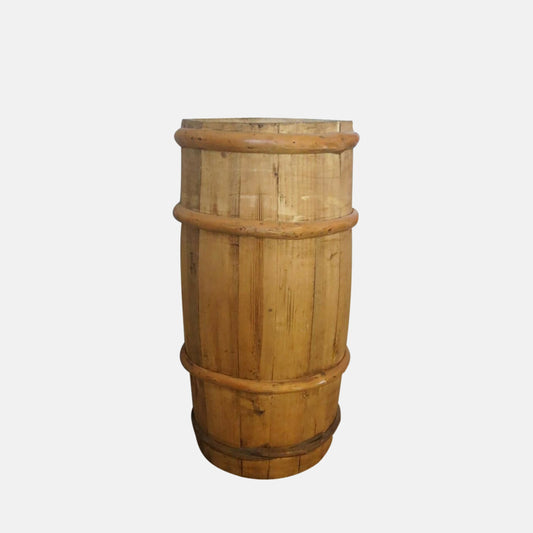 large wooden churn